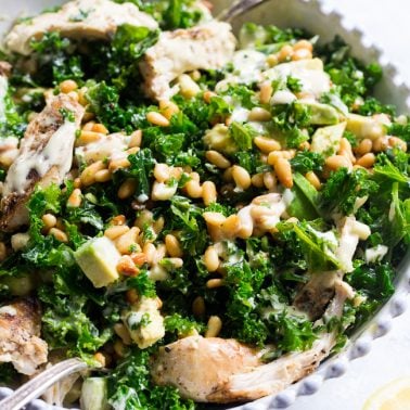 Kale Chicken Caesar Salad {Paleo, Whole30} - The Paleo Running Momma