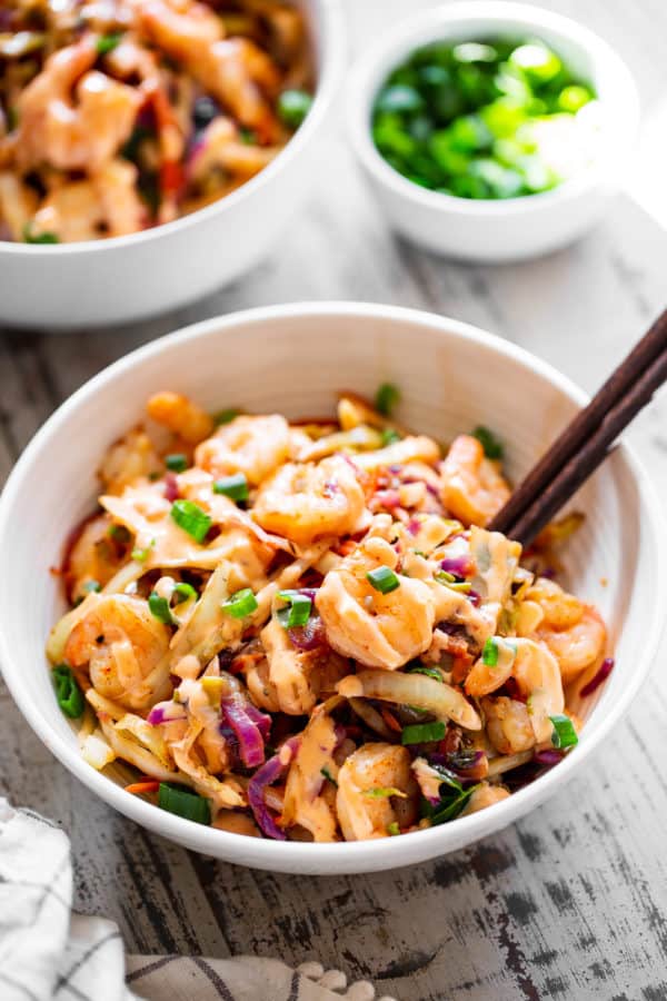 Spicy Shrimp Egg Roll In A Bowl {Paleo, Whole30}