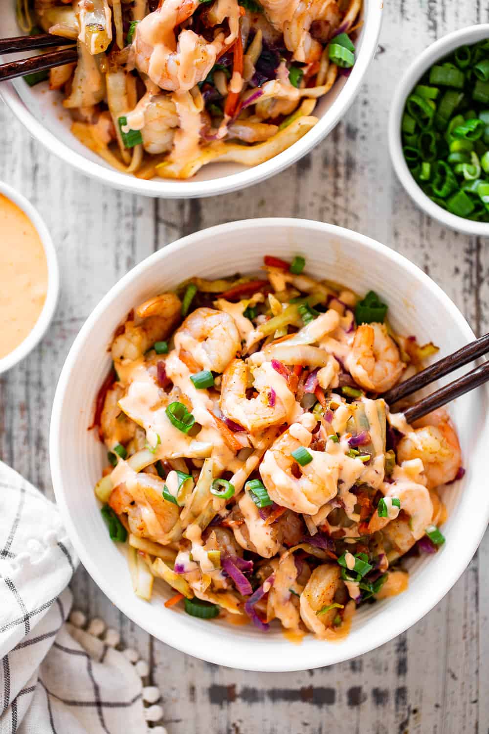 Spicy Shrimp Egg Roll in a Bowl {Paleo, Whole30} 