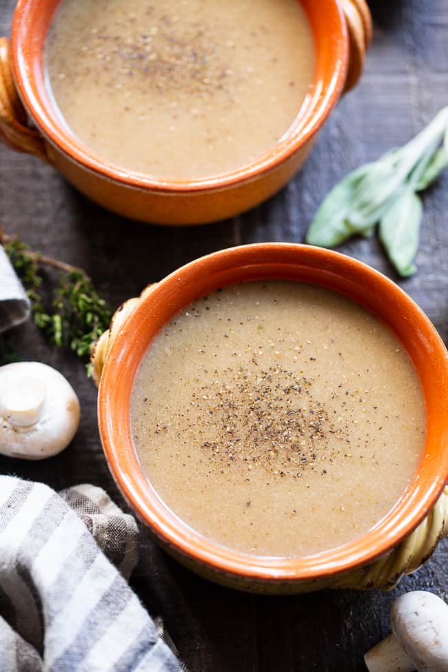 15 minute creamy mushroom blender soup (vegan paleo) - Luvele US