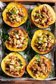 Ultimate Stuffed Roasted Acorn Squash {Paleo, Whole30}