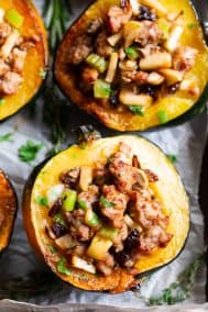 Ultimate Stuffed Roasted Acorn Squash {Paleo, Whole30}