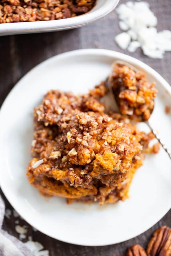 Paleo Sweet Potato Casserole {GF, DF} - The Paleo Running Momma