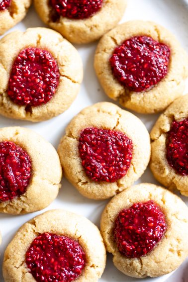 Raspberry Thumbprint Cookies {Paleo, Nut-Free Option}