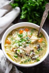 Instant Pot Chicken Rice Soup {Paleo, Whole30}