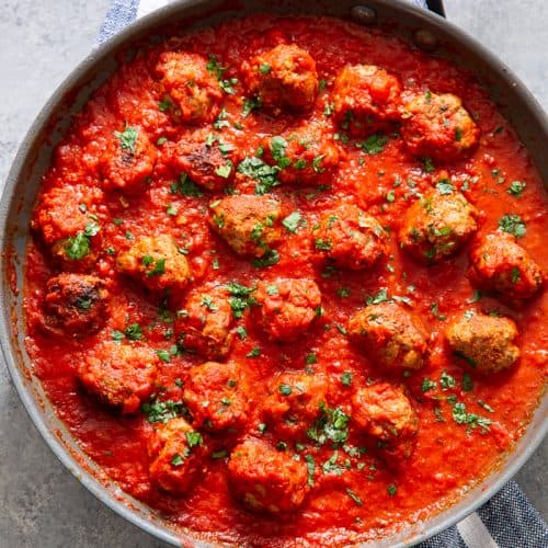 Italian Meatballs In Sweet Potatoes {Paleo, Whole30}