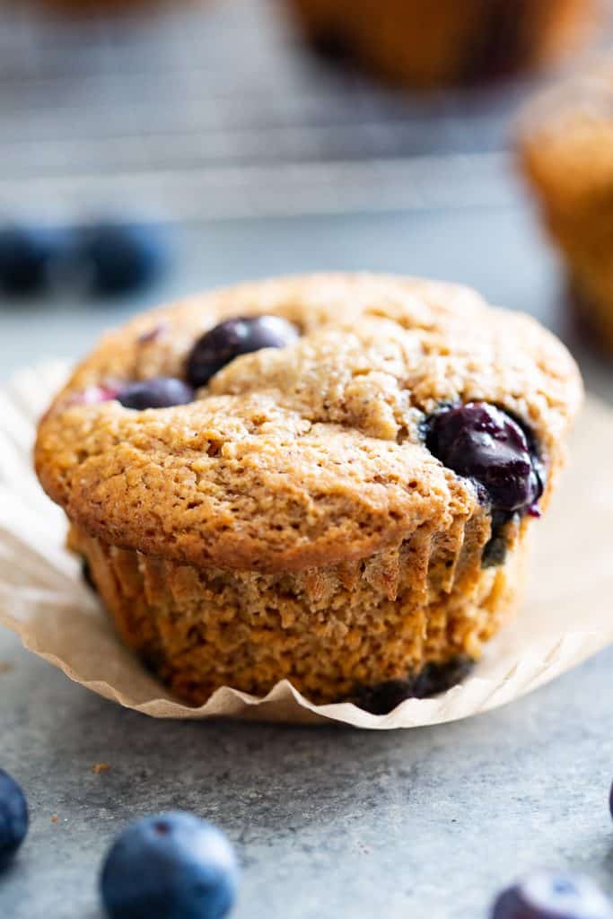 One-Bowl Keto Blueberry Muffins {Paleo, GF, DF}