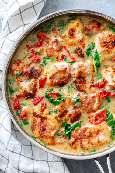 Creamy Tuscan Chicken {Paleo, Whole30, Keto}