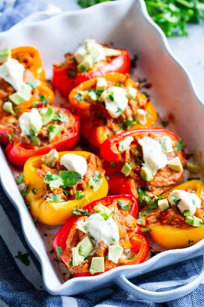 Greek Stuffed Peppers {Paleo, Whole30, Keto}