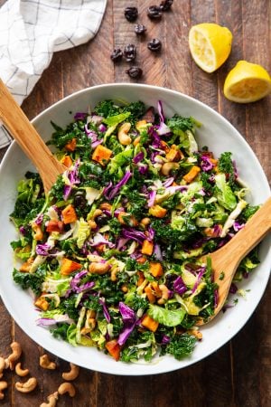 Rainbow Veggie Salad with Lemon Vinaigrette {Paleo, Whole30, Vegan}