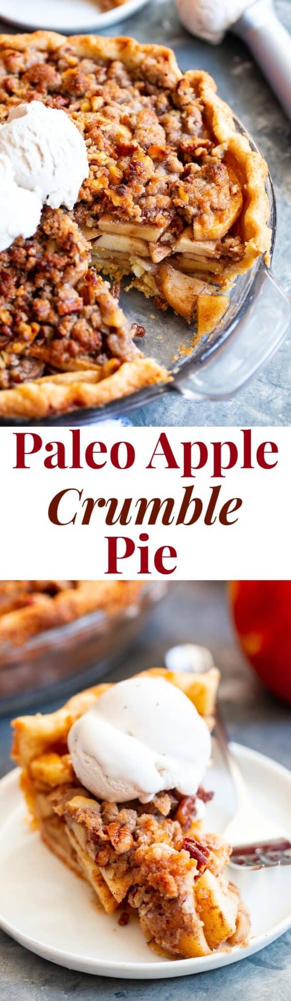 Paleo Apple Crumble Pie  600x2057 