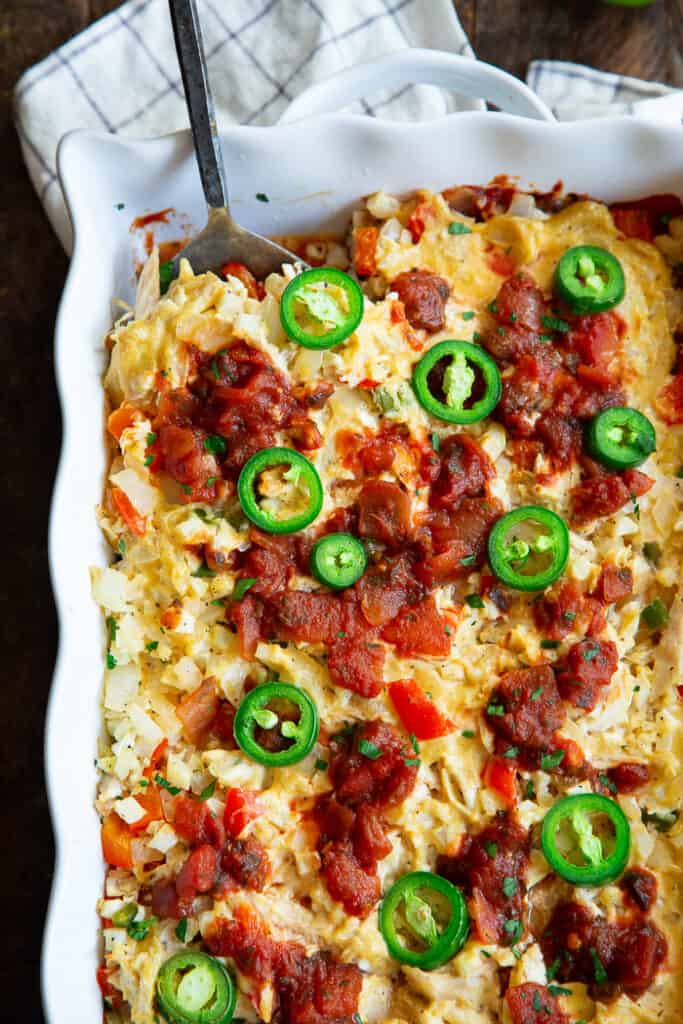 Chicken Burrito Casserole {Whole30, Paleo, Keto}