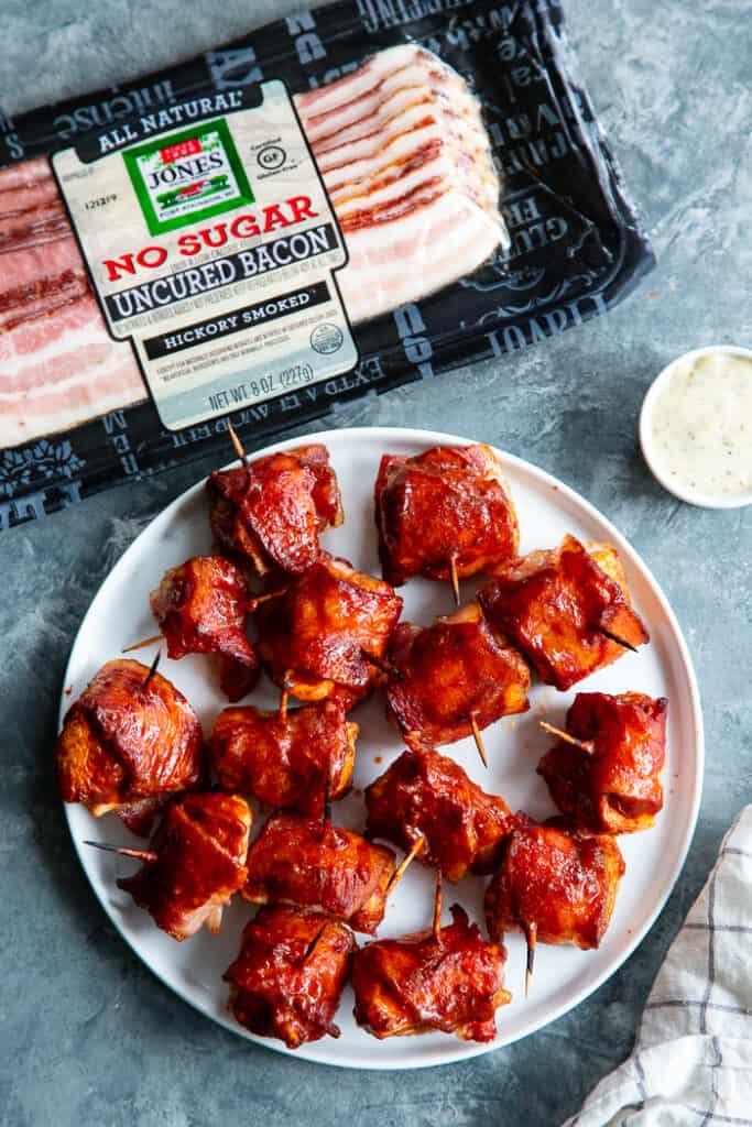 Bacon Wrapped Bbq Chicken Bites Whole30 5462