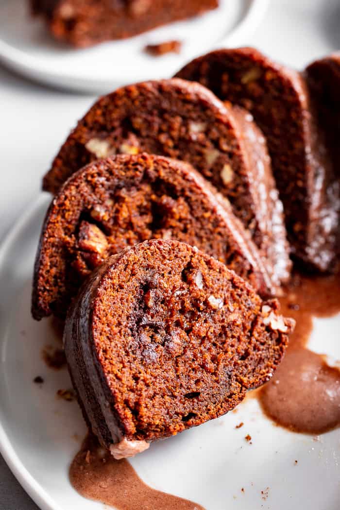 Gingerbread Bundt Cake with Cinnamon Pecan Swirl {Paleo, GF, DF}