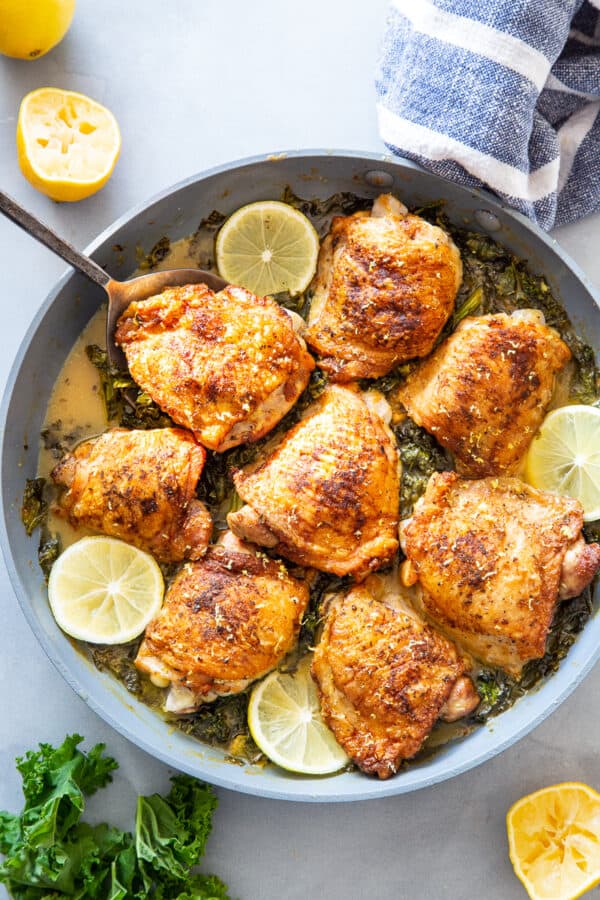 Lemon Chicken and Kale {Paleo, Whole30, Keto}