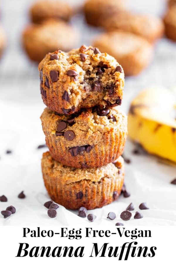 Paleo And Egg Free Banana Muffins {One Bowl, Vegan Option}