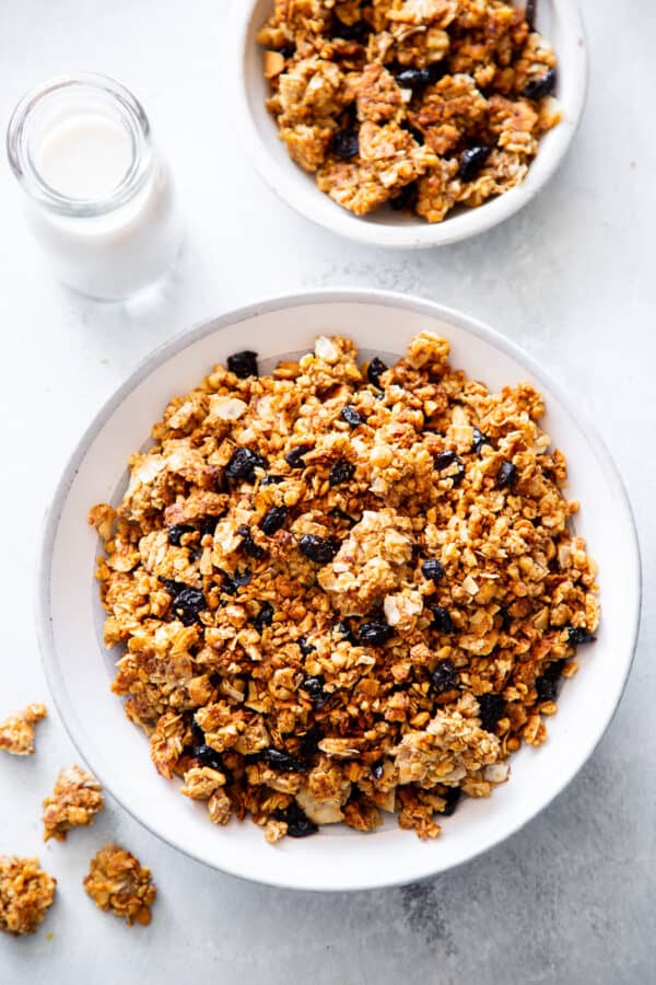 Cranberry Walnut Paleo Granola {No Added Sugar, Vegan}