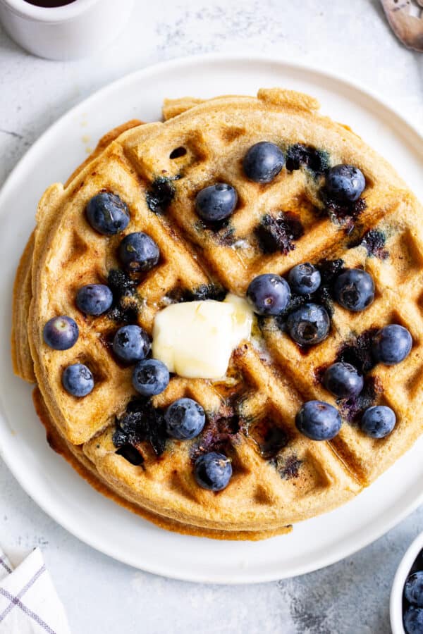 Paleo Blueberry Waffles {Gluten-Free, Dairy-Free}