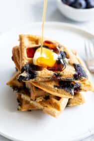 Paleo Blueberry Waffles Gluten Free Dairy Free