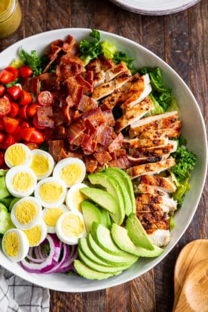 Grilled Chicken Cobb Salad with Honey Dijon {Paleo}