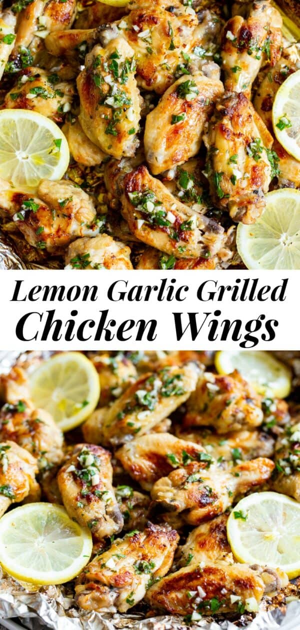 Lemon Garlic Grilled Chicken Wings {Paleo, Keto}