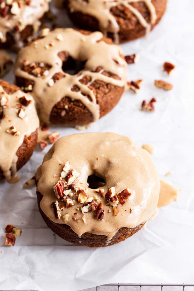 Paleo Pumpkin Donuts With Maple Icing {gluten Free, Dairy Free}