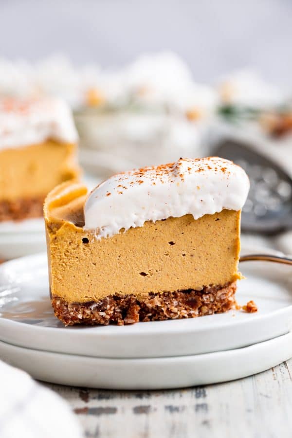 Vegan Pumpkin Cheesecake {Paleo, No Bake}