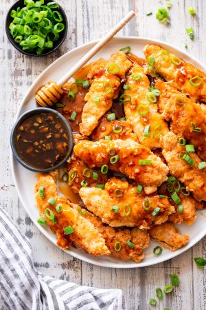 Honey Garlic Chicken Tenders {Paleo} - The Paleo Running Momma