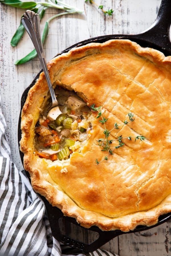 One Skillet Chicken Pot Pie {Paleo} - The Paleo Running Momma