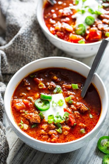 Quick Stovetop Beanless Chili {Paleo, Whole30, Keto}