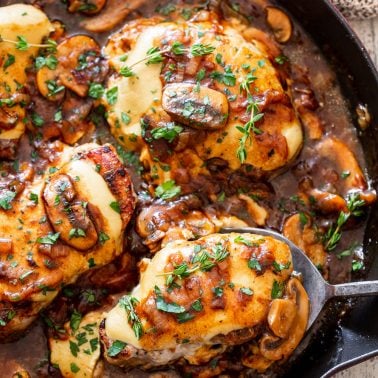 Paleo French Onion Smothered Pork Chops {Whole30, Keto}