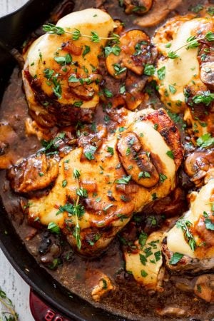 Paleo French Onion Smothered Pork Chops {Whole30, Keto}