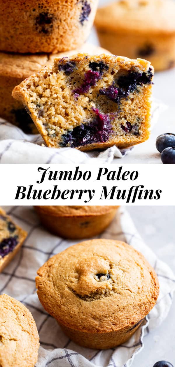 Jumbo Paleo Blueberry Muffins {GF, DF} - The Paleo Running Momma