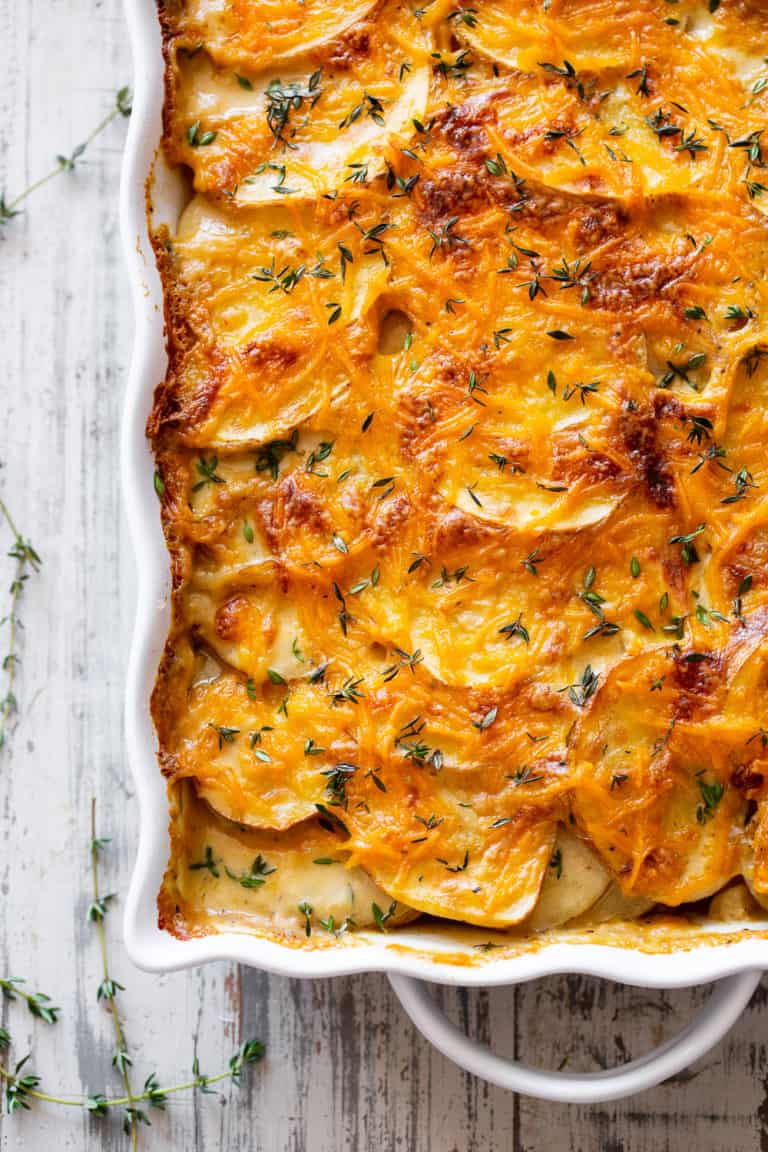 Paleo Scalloped Potatoes {Whole30 and Vegan Options}