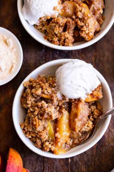 Best Ever Paleo Peach Crisp {Vegan, Gluten Free}