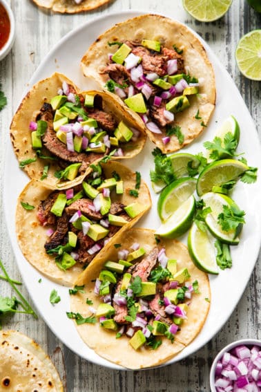 Grilled Steak Tacos {Grain Free, Dairy Free} - The Paleo Running Momma