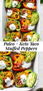 Taco Stuffed Peppers {Paleo, Keto} - The Paleo Running Momma