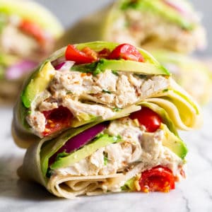 Paleo Chicken Salad Wraps {Grain Free, Dairy Free}