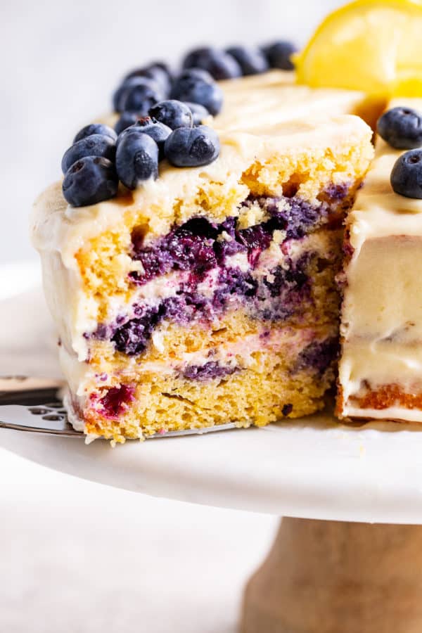 Paleo Lemon Blueberry Cake {Gluten Free, Dairy Free}