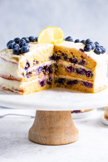 Paleo Lemon Blueberry Cake {Gluten Free, Dairy Free}