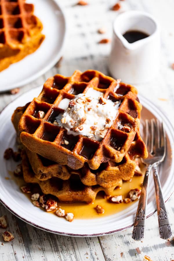 Paleo Pumpkin Waffles {Gluten Free, Dairy Free}