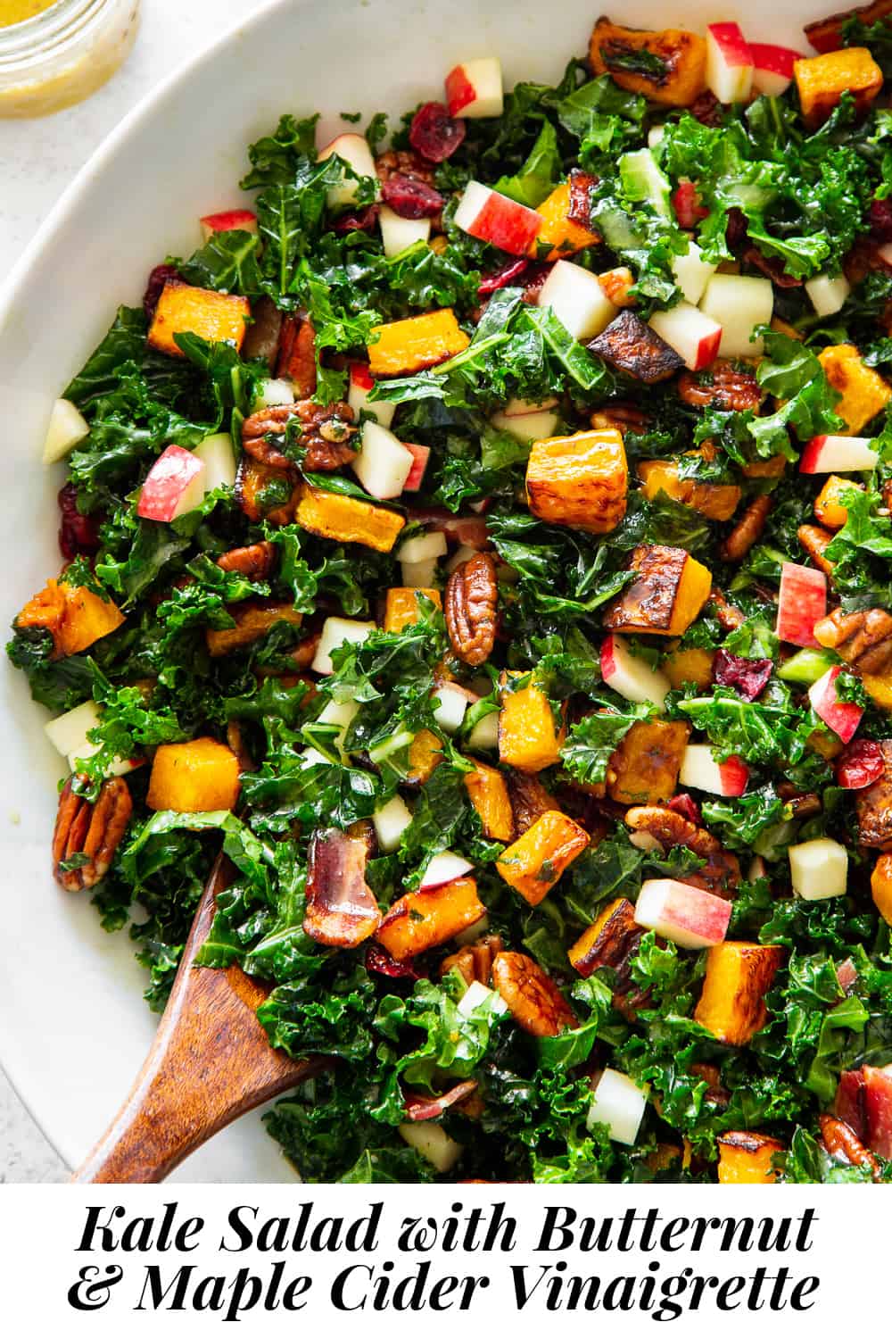 Kale Salad with Roasted Butternut and Maple Cider Vinaigrette