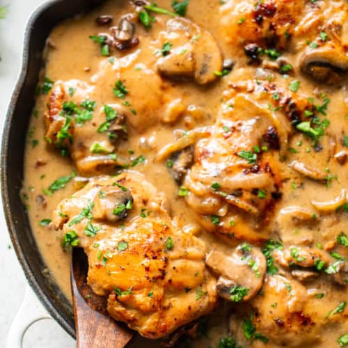 Smothered Chicken with Gravy and Herbs {Paleo, Whole30} 