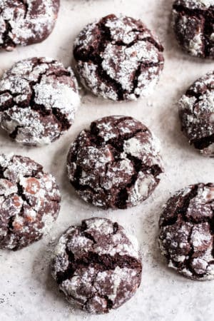 Paleo Chocolate Crinkle Cookies with Chocolate Chips