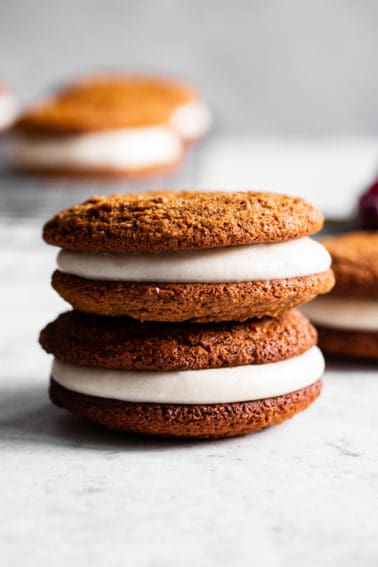 Gingerbread Whoopie Pies {Grain Free, Paleo}