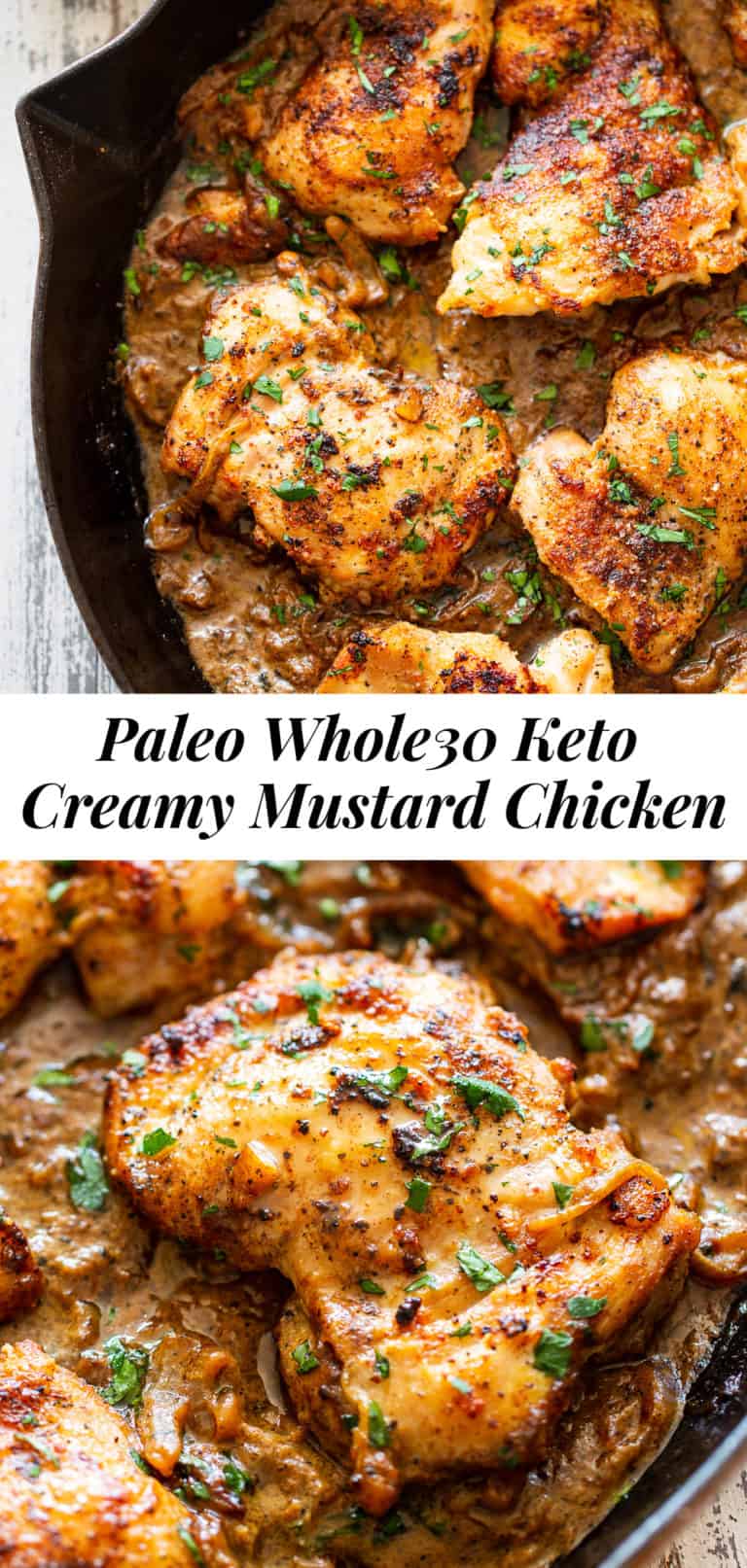 Creamy Mustard Chicken {Paleo, Whole30, Keto}