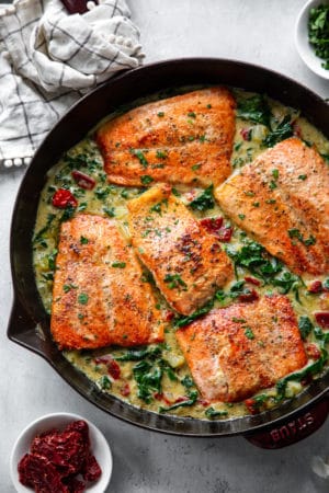 Tuscan Garlic Salmon {whole30, Paleo} - The Paleo Running Momma