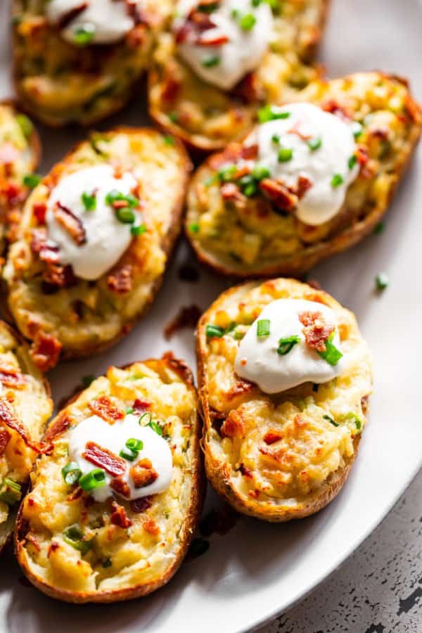 Whole30 Twice Baked Potatoes {Dairy Free Options}