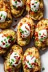 Whole30 Twice Baked Potatoes {Dairy Free Options}