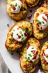 Whole30 Twice Baked Potatoes {Dairy Free Options}